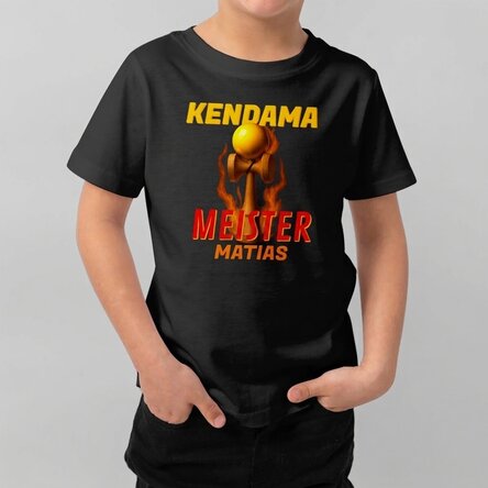 Personalisiertes Baumwoll-T-Shirt für Kinder mit Aufdruck – Kendama Master