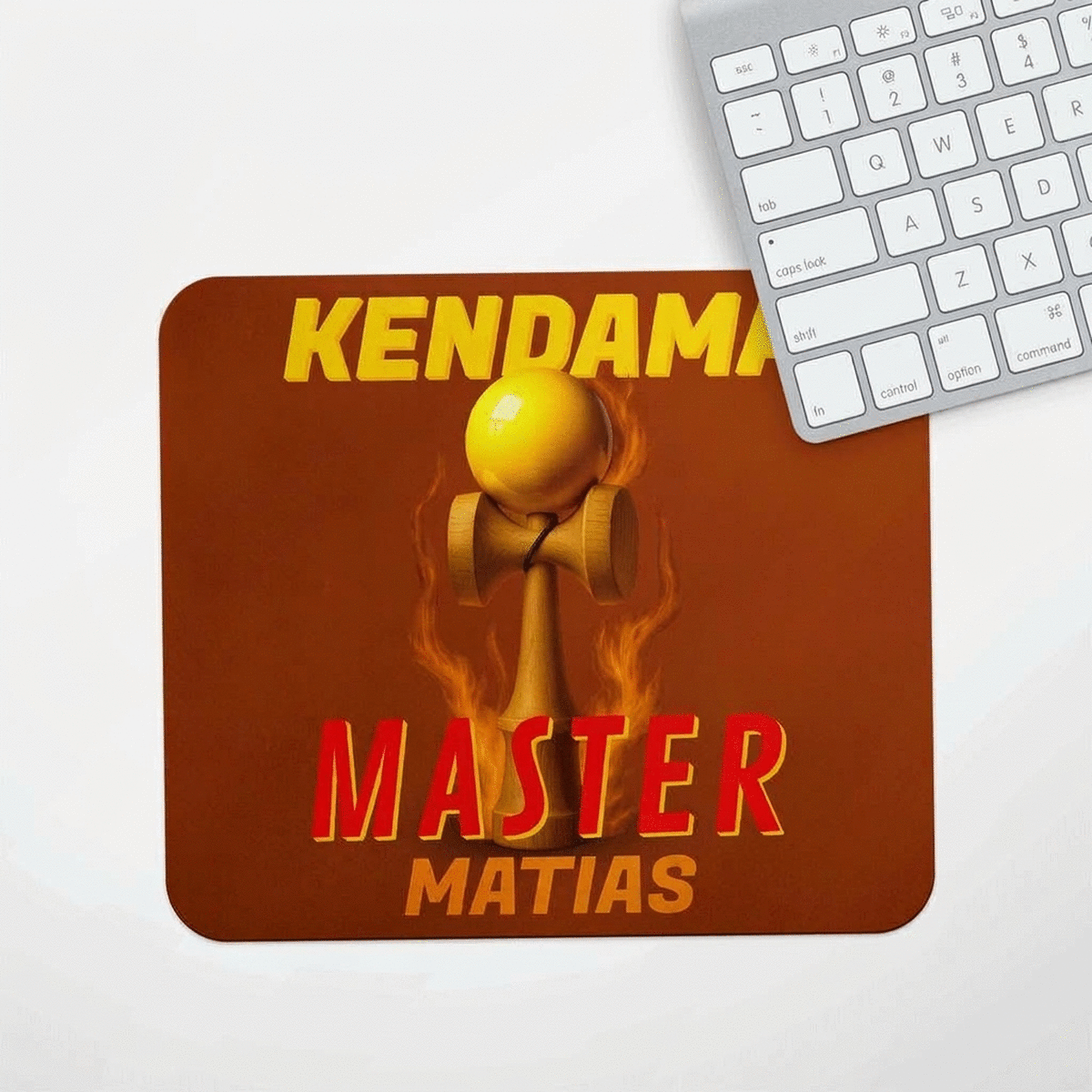 Individuell gestaltetes Mauspad mit Text – Kendama Master