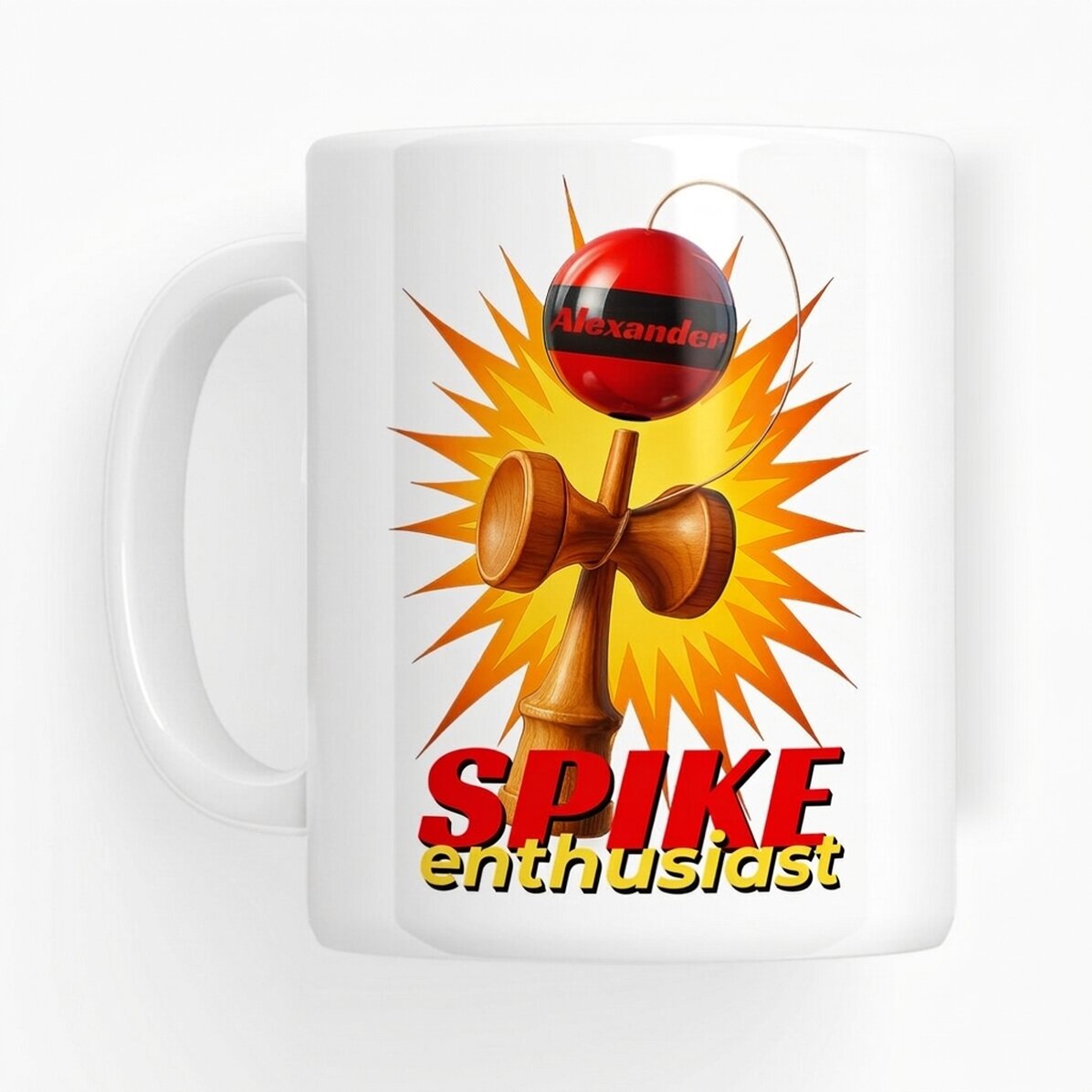 Personalisierter Becher mit Text – Spike Enthusiast