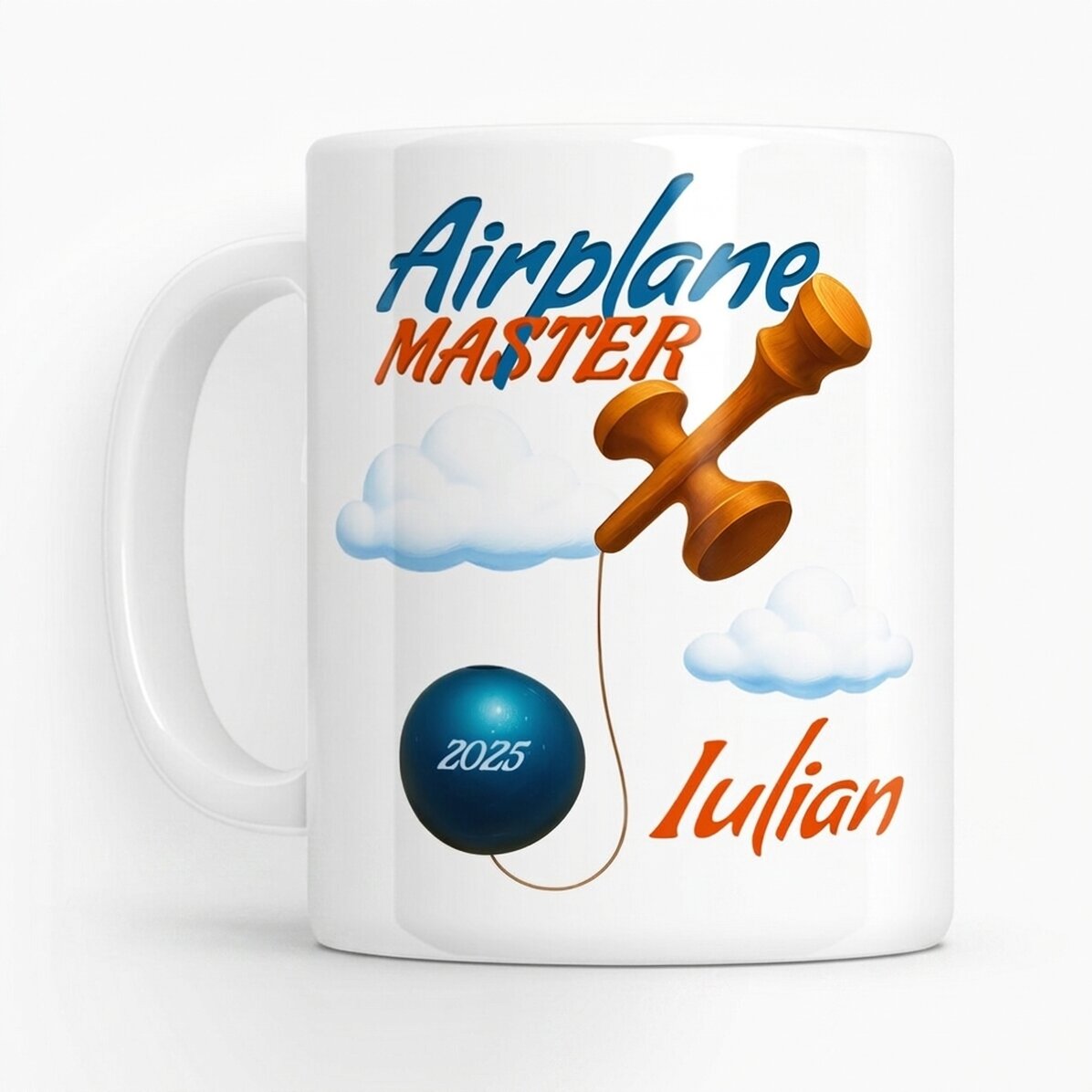 Personalisierter Becher mit Text – Airplane Master