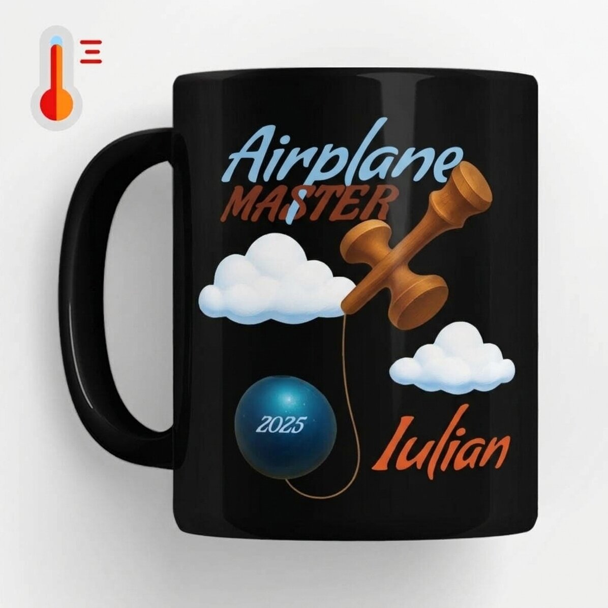 Personalisierter Thermobecher mit Text – Airplane Master