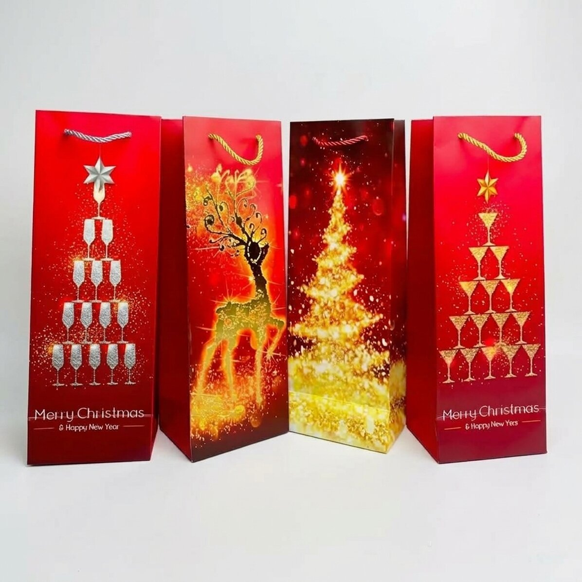 Geschenkbeutel für die Flasche – Weihnachten