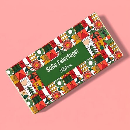 Personalisierte Schokolade mit Botschaft – Geometric Christmas