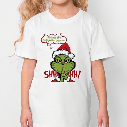 Personalisiertes Baumwoll-T-Shirt für Kinder – Das Geheimnis des Grinch
