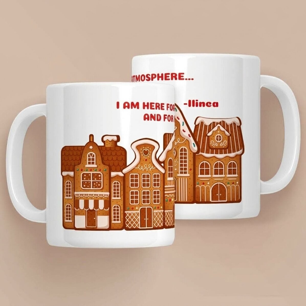 Personalisierte Tasse mit Botschaft – Gingerbread