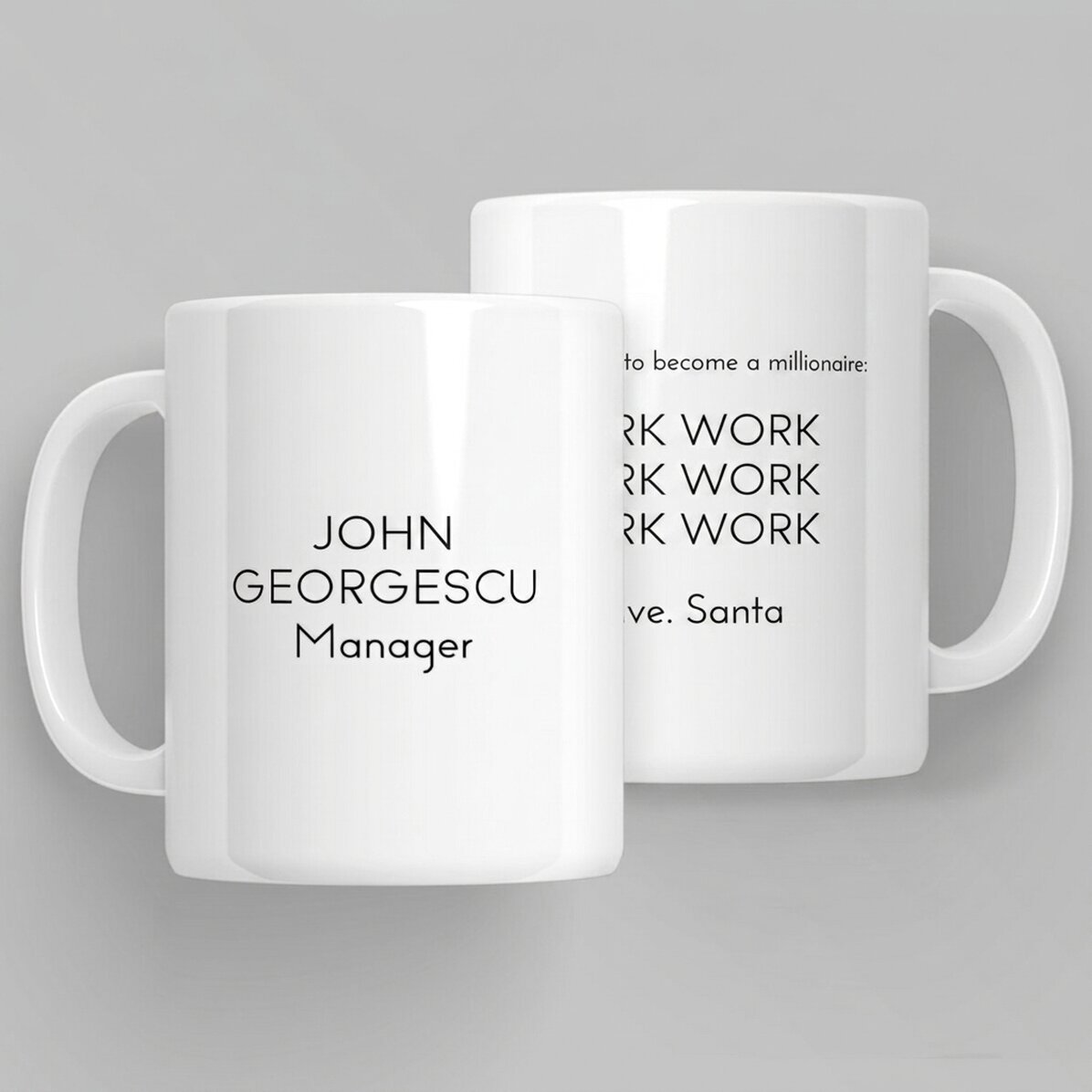 Personalisierte Tasse mit Aufdruck – Millionär