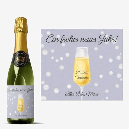 Mittleres Sektglas mit individueller Beschriftung – Champagnerglas