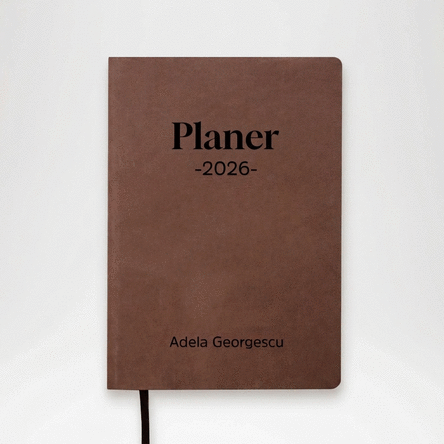Personalisierter Leder-Terminkalender mit Text – Planer