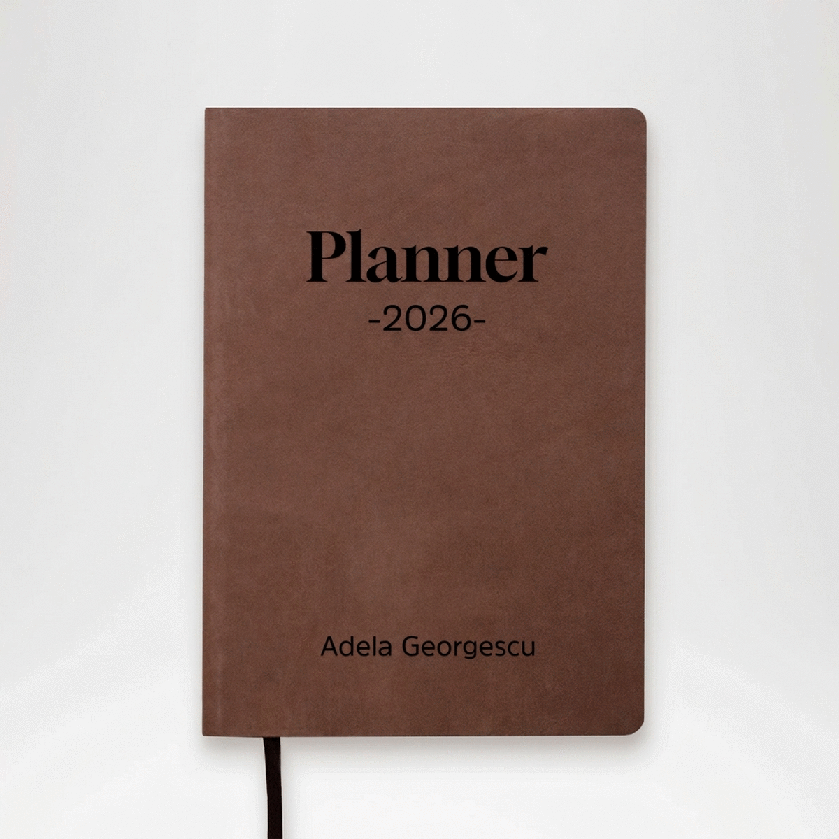 Personalisierter Leder-Terminkalender mit Text – Planer