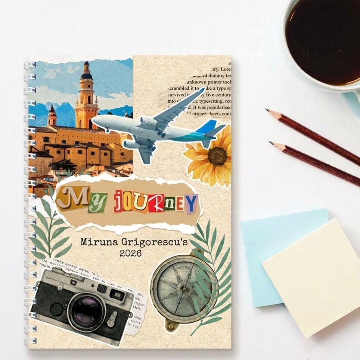 Personalisiertes Notizbuch mit Text – My Journal