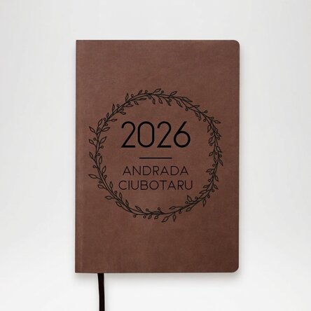 Personalisierter Terminkalender aus Leder mit Namensgravur