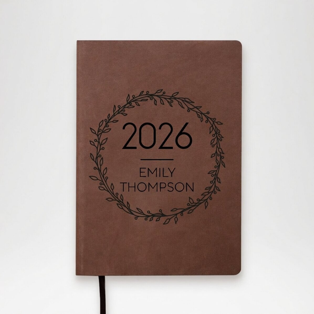 Personalisierter Terminkalender aus Leder mit Namensgravur