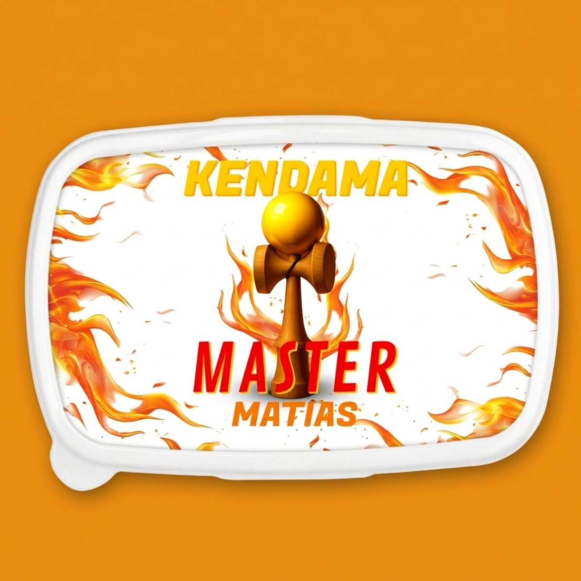 Lunchbox, personalisierte Auflaufform mit Text – Kendama Master