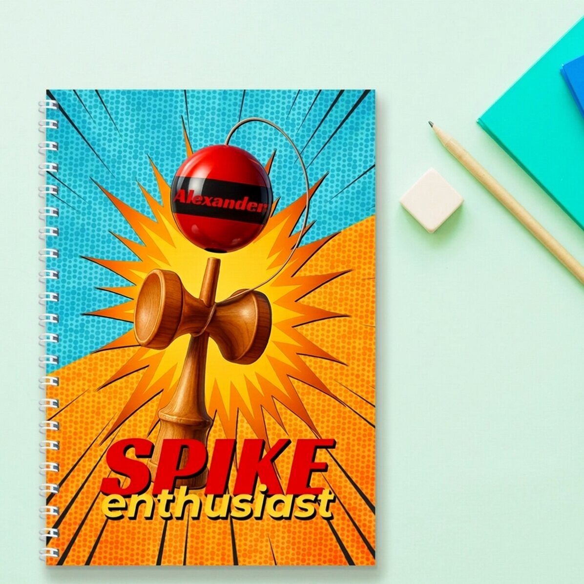 Personalisiertes Notizbuch mit Text – Spike Enthusiast