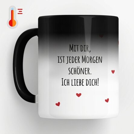 Personalisierte Zaubertasse mit Botschaft – Love
