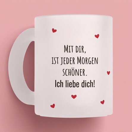 Personalisierte Tasse mit Botschaft – Love