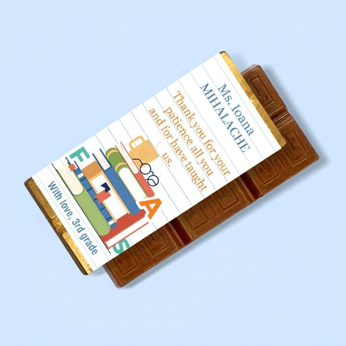 Personalisierte Mini-Schokoladentafel mit Text – Rumänisch