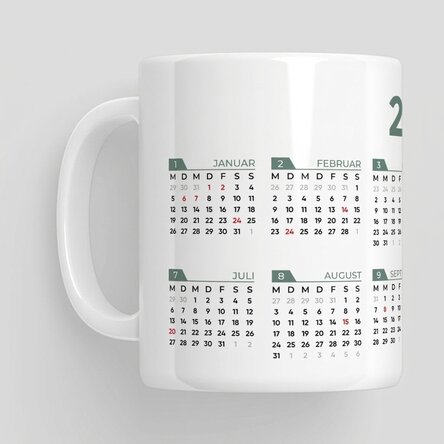 Tasse mit Aufdruck – Kalender