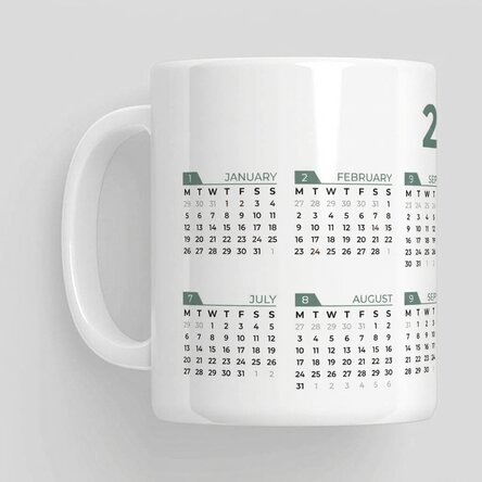 Tasse mit Aufdruck – Kalender