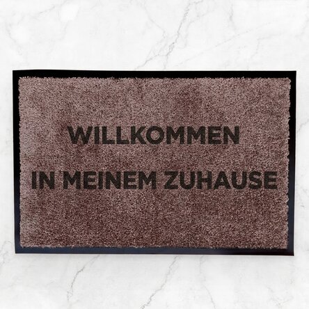 Individuell gestaltete Eingangsmatte für den Innenbereich – Willkommen bei mir zu Hause