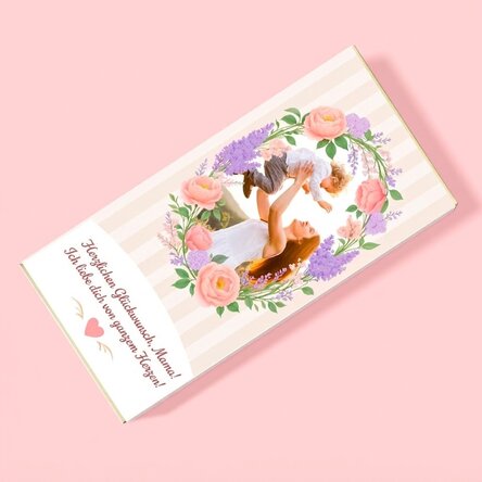 Personalisierte Schokolade mit Text und Foto – Mama