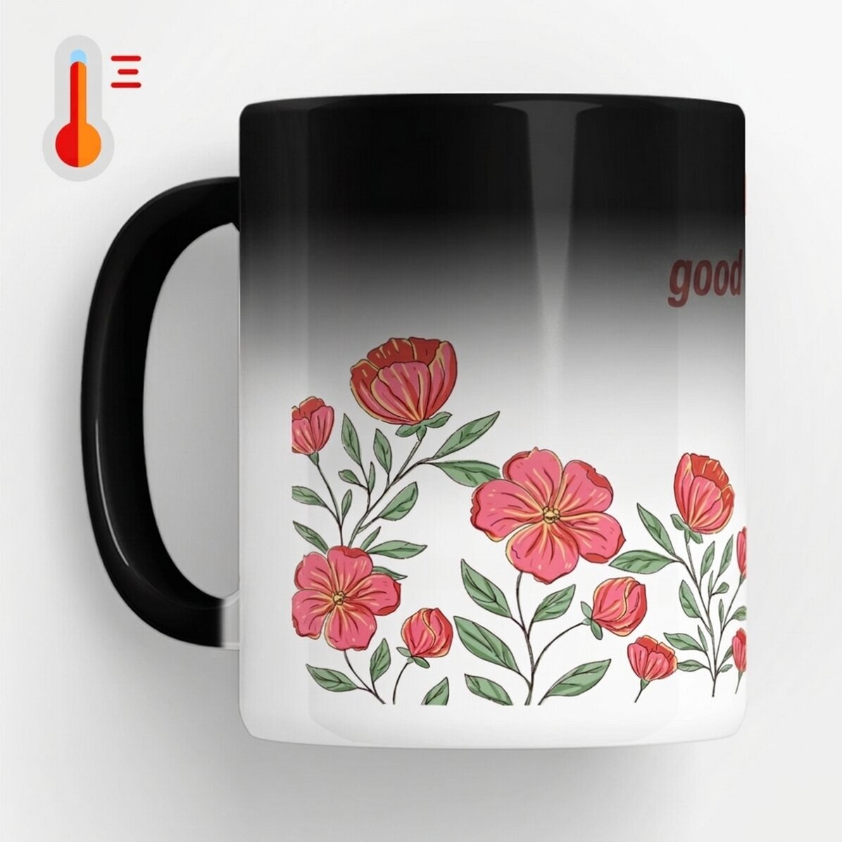 Personalisierte Thermobecher mit Text – Floral