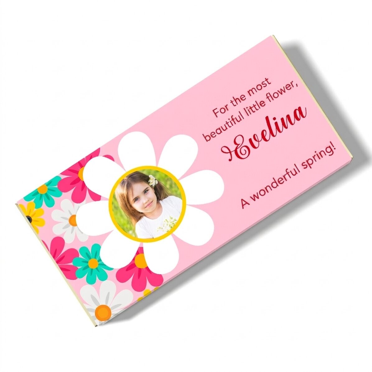 Personalisierte Schokolade mit Botschaft und Foto – Floricele