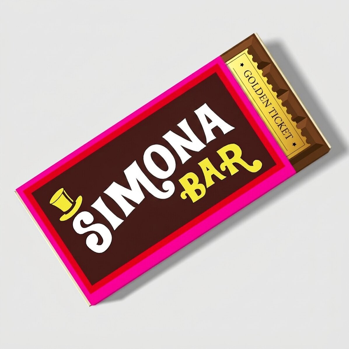 Personalisierte Schokolade mit Namen – Golden Ticket