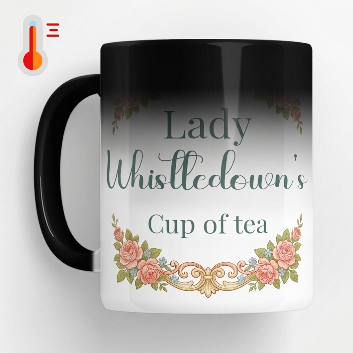 Personalisierte Zaubertasse mit Foto und Text – Bridgerton Aestethic