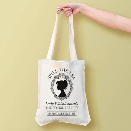Personalisierte Tragetasche mit Aufdruck – „Spill the tea“