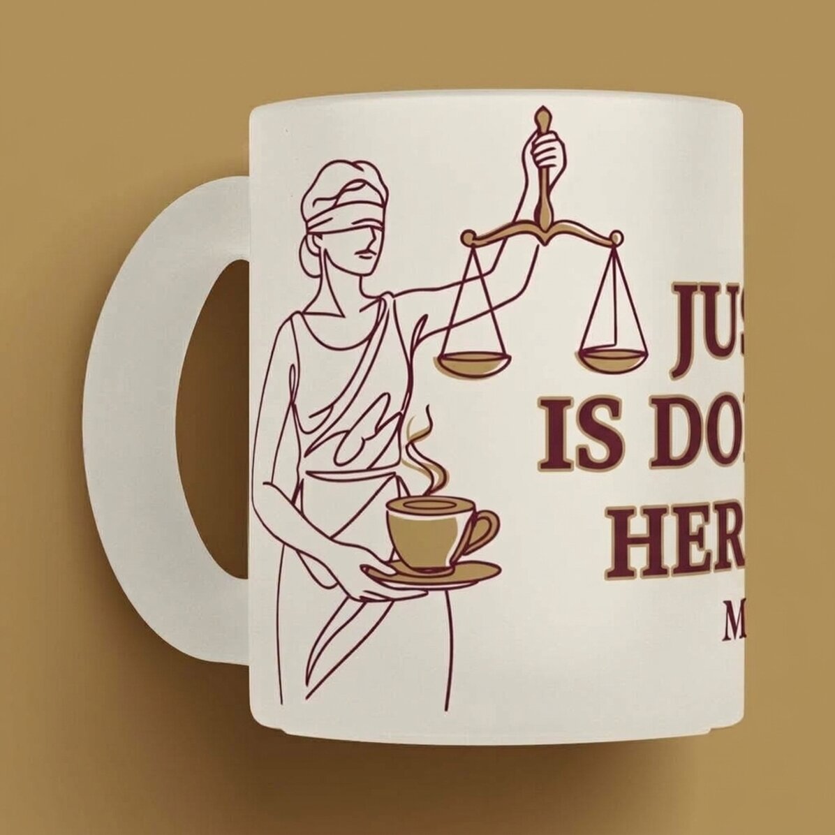 Personalisierte Tasse mit Text für Anwälte