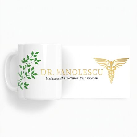 Personalised mug with text - Golden Doctor