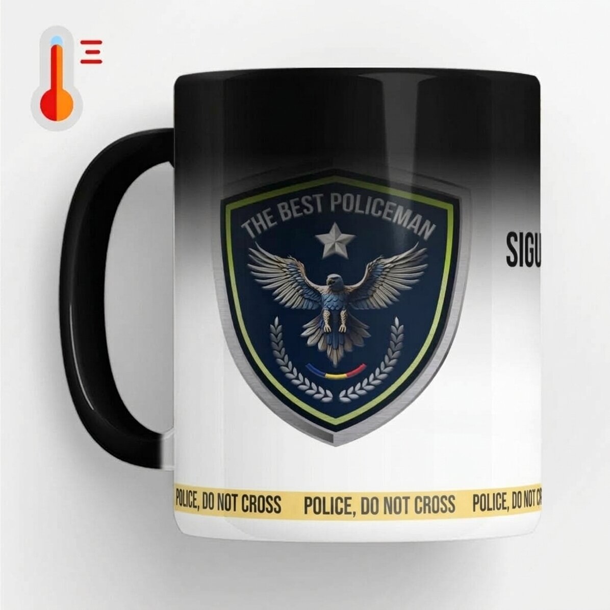 Personalisierter Thermobecher mit Text – Der beste Polizist