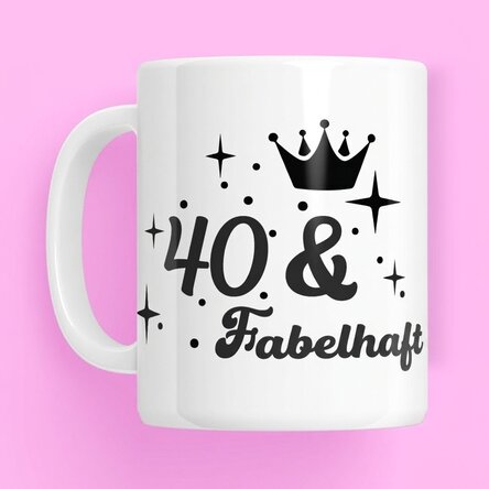 Personalisierte Tasse mit Text zum Geburtstag – Fabuloasa