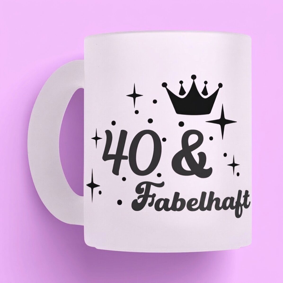 Personalisierter Glasbecher mit Text zum Geburtstag – Fabuloasa