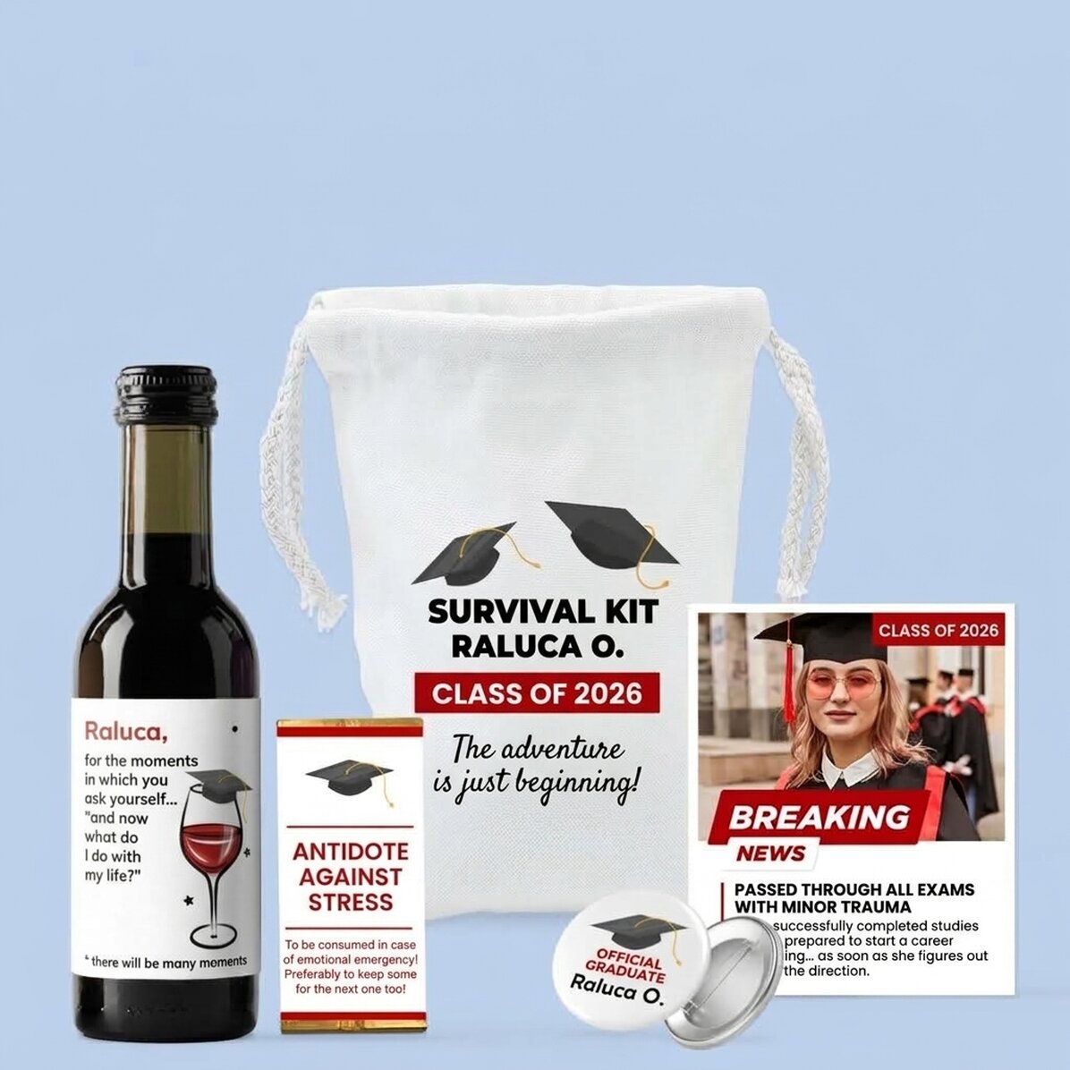Geschenkset – Überlebensset für Schulabgänger