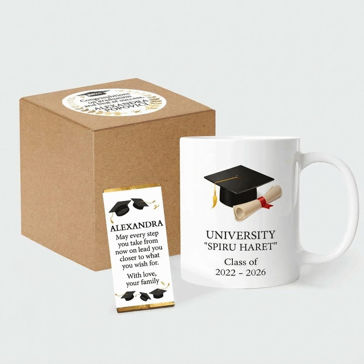Personalisiertes Geschenkset für Absolventen