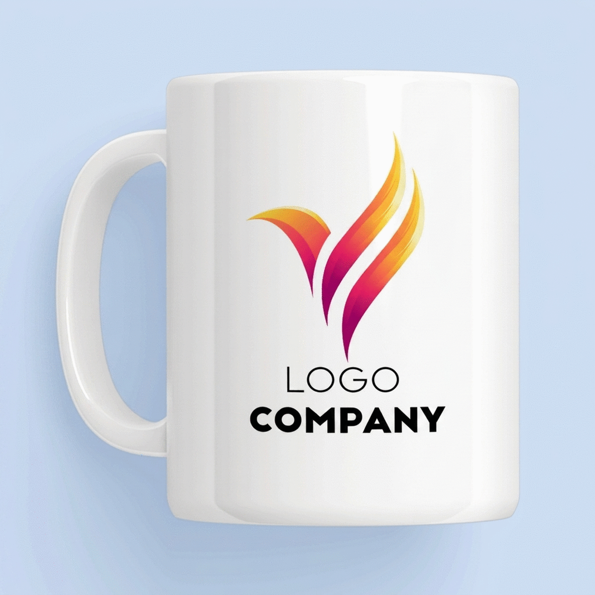 Personalisierter Becher mit Logo und Namen