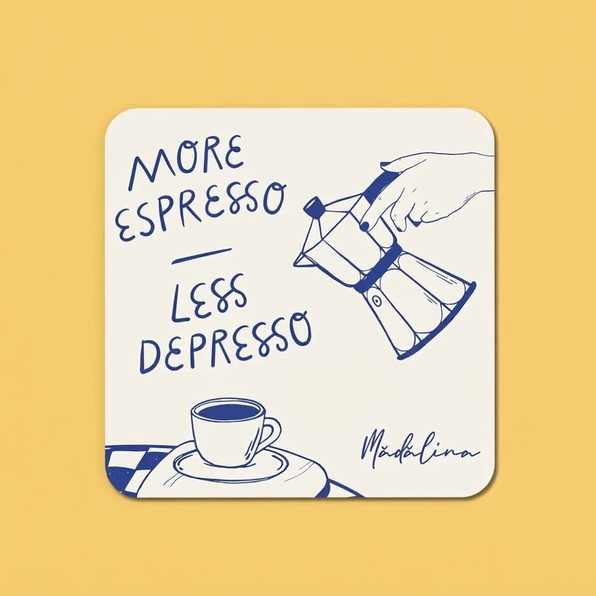 Personalisierter Untersetzer mit Namen – More Espresso