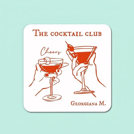 Personalisierter Untersetzer mit Namen – The Cocktail Club