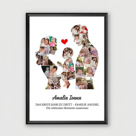 Individuell gestaltetes Bild mit Text und 33 Fotos – Familie