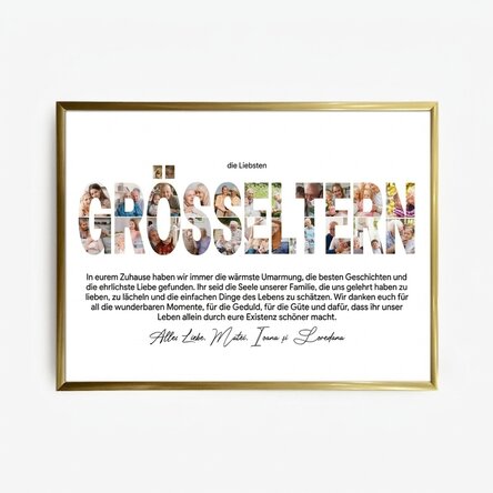 Individuell gestaltetes Bild mit 22 Fotos und Text – GROSSELTERN