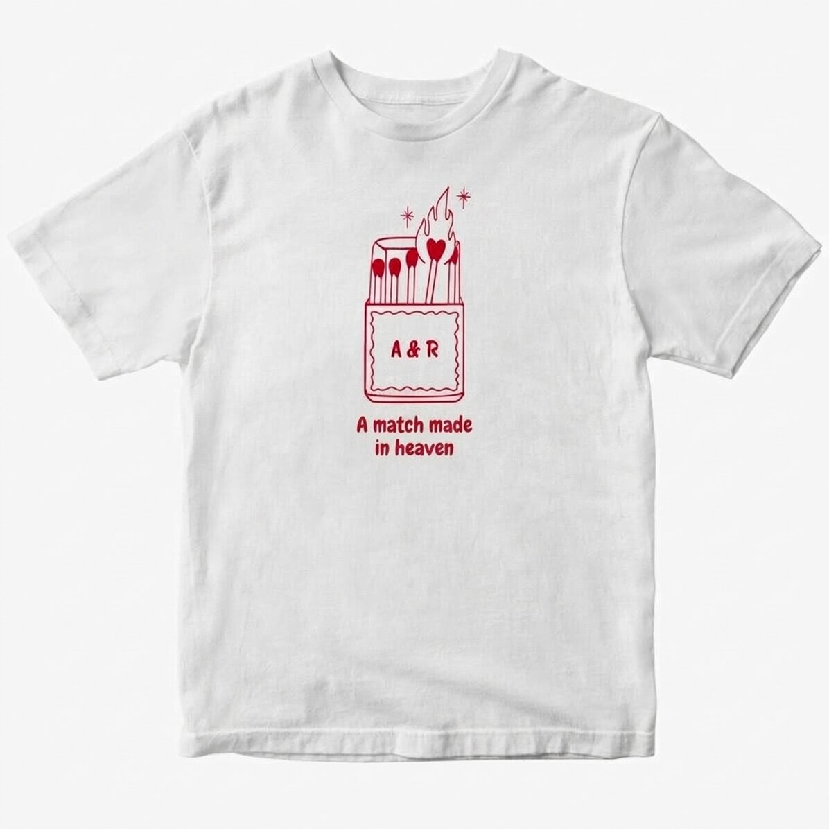 Personalisiertes Baumwoll-T-Shirt mit Initialen – Heaven