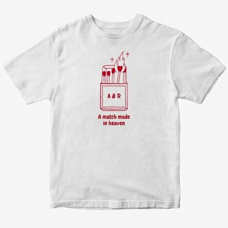 Personalisiertes Baumwoll-T-Shirt mit Initialen – Heaven