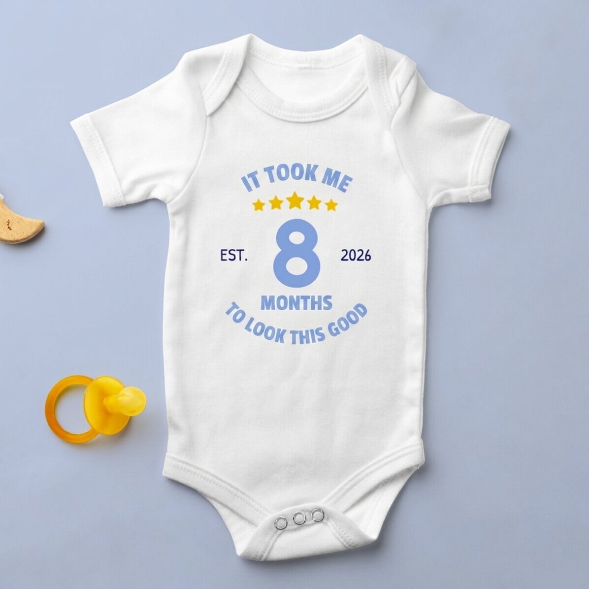 Personalisierter Kinder-Body mit Schriftzug – „Ich sehe in meinem Alter gut aus“