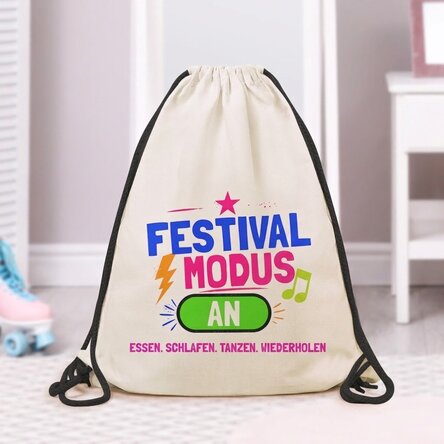 Personalisierter Rucksack mit Aufdruck – Festival Mode On