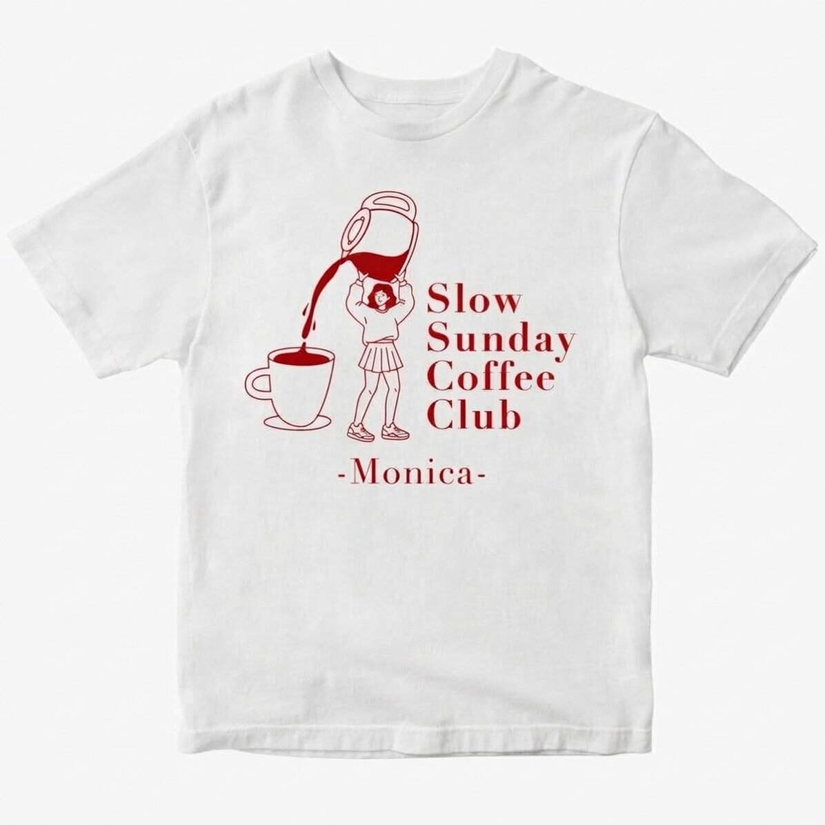 Personalisiertes Baumwoll-T-Shirt mit Aufdruck – Coffee