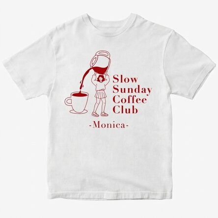 Personalisiertes Baumwoll-T-Shirt mit Aufdruck – Coffee