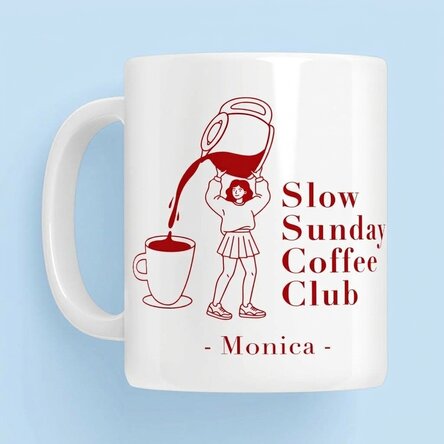 Personalisierte Tasse mit Text – Coffee Club