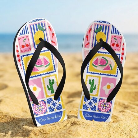 Personalisierte Flip-Flops mit Namen – Summer